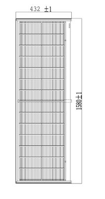 HJT CELLS 65W 70W 75W BIPV Płytki słoneczne prostokątne szkło hartowane czarne Panele fotowoltaiczne UL Listed / CE Certified