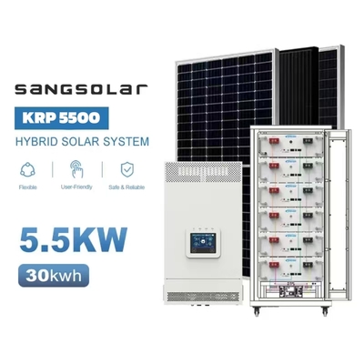 Sangsolar 5.5kw 10kw 48v 220v 230v 15kwh 30kwh Bateria litowa System energii słonecznej bez baterii