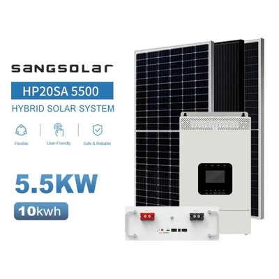 SANG Solar Off Grid System Solarny Dla Domów 3,5 kW 5,5 kW 48V 220V 230V Z 5kwh 10kwh 15kwh Bateria litowa