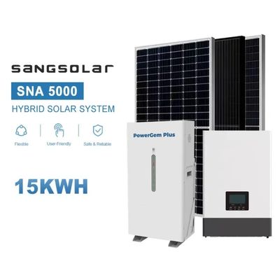 SANG Solar Inverter 5kw 10kw 15kw Z 15kwh Litium Battery Grid Photovoltaic System Panel Solar