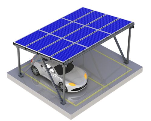 Modułowy system montażu BIPV - Stalowy wspornik 115mm z prefabrykowaną ramą do wiaty solarnej na dachu